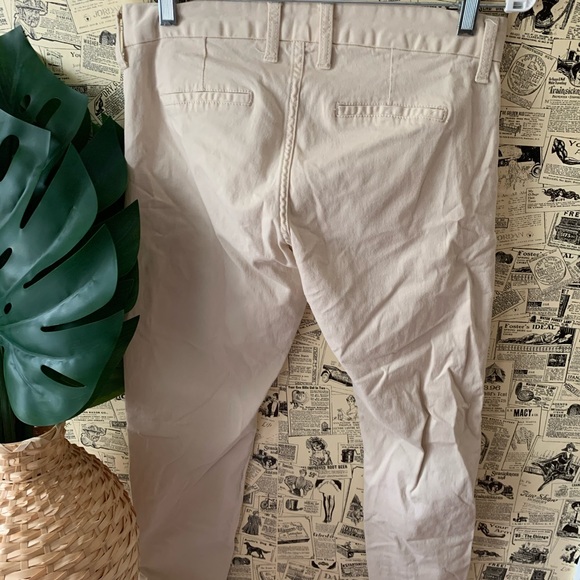 Lucky brand beige pants SZ 2 / 26 ripped style - Picture 7 of 9